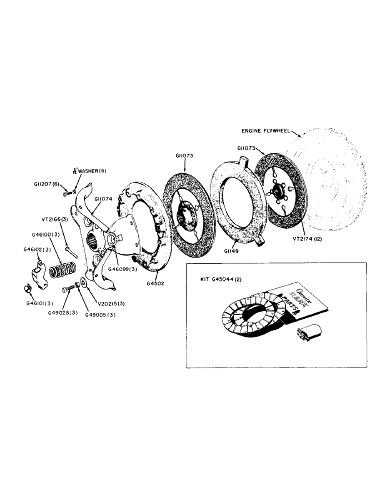 Схема запчастей Case IH 300-SERIES - (089) - DOUBLE PLATE CLUTCH (06) - POWER TRAIN