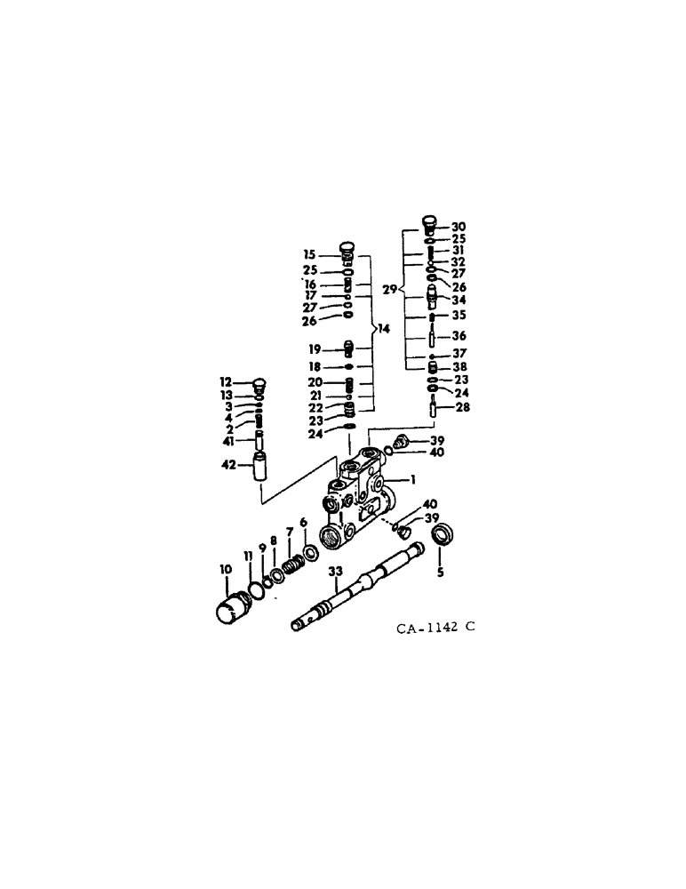 Схема запчастей Case IH 574 - (07-40[1]) - DRIVE TRAIN, DRIVE CONTROL VALVE (04) - Drive Train