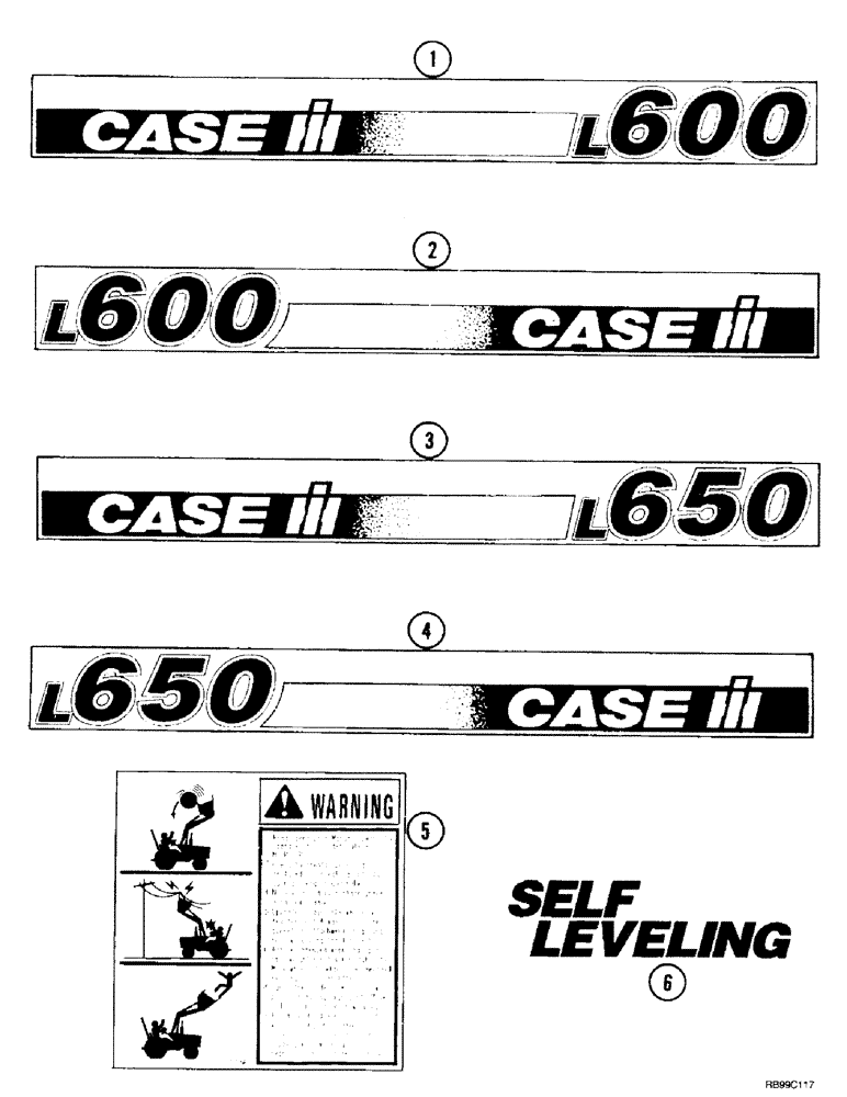 Схема запчастей Case IH L650 - (9-24) - DECALS (09) - CHASSIS/ATTACHMENTS