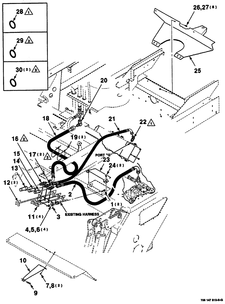 Схема запчастей Case IH 8860HP - (08-80) - DRAPER HYDRAULIC ASSEMBLY (58) - ATTACHMENTS/HEADERS