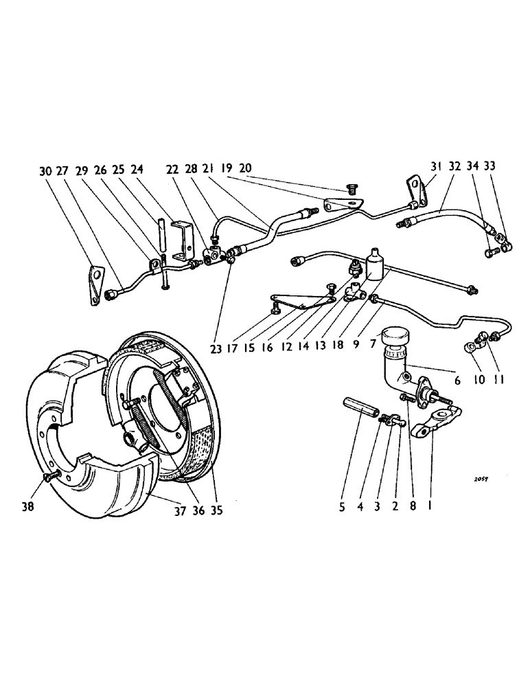 Схема запчастей Case IH 990 - (G16) - BRAKES, FRONT WHEEL BRAKES - HEAVY DUTY FRONT AXLE, 990 AND 995 TRACTORS, OPTIONAL EQUIPMENT (5.1) - BRAKES