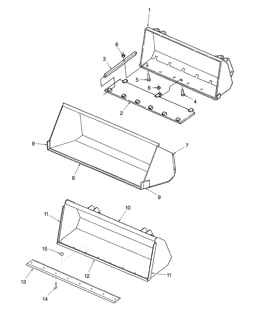 Схема запчастей Case IH L130 - (006) - BUCKETS (82) - FRONT LOADER & BUCKET