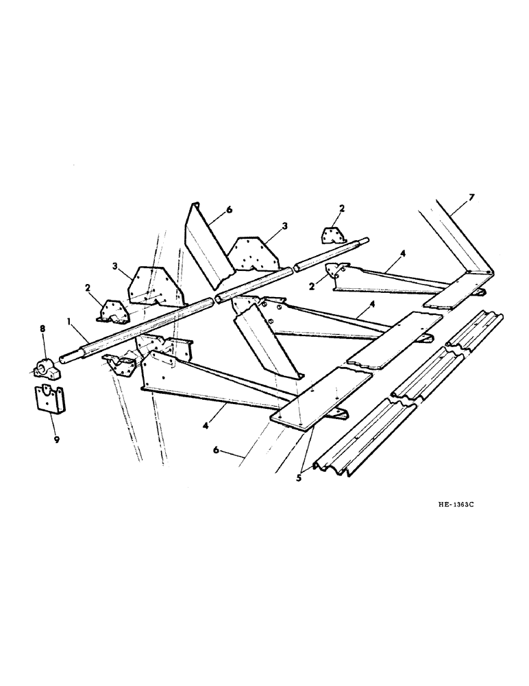 Схема запчастей Case IH 230 - (16-24) - PLATFORM, BAT REEL Platform