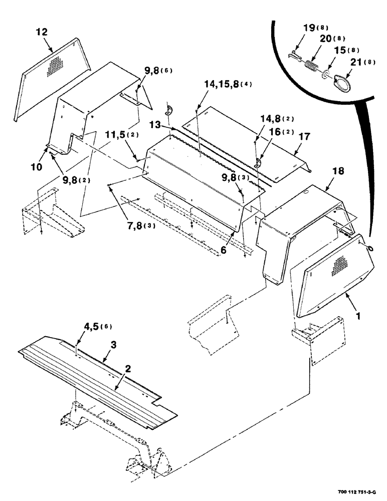 Схема запчастей Case IH 8590 - (07-10) - SHIELDS ASSEMBLY, KNOTTER (12) - MAIN FRAME