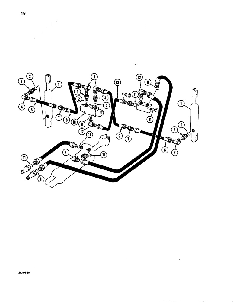 Схема запчастей Case IH 5100 - (018) - MARKER HYDRAULICS, AUTOMATIC SEQUENCING 