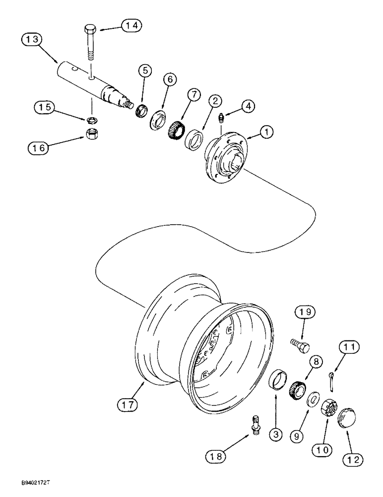 Схема запчастей Case IH 6100 - (9-10) - TRANSPORT WHEELS AND HUBS (09) - CHASSIS/ATTACHMENTS