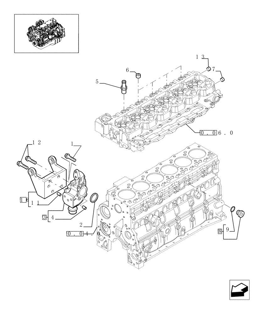 Схема запчастей Case IH F4HE9684D J101 - (0.32.3[01]) - PIPING - ENGINE COOLING SYSTEM (504194618 - 4891628 - 504056412 - 4891480) 