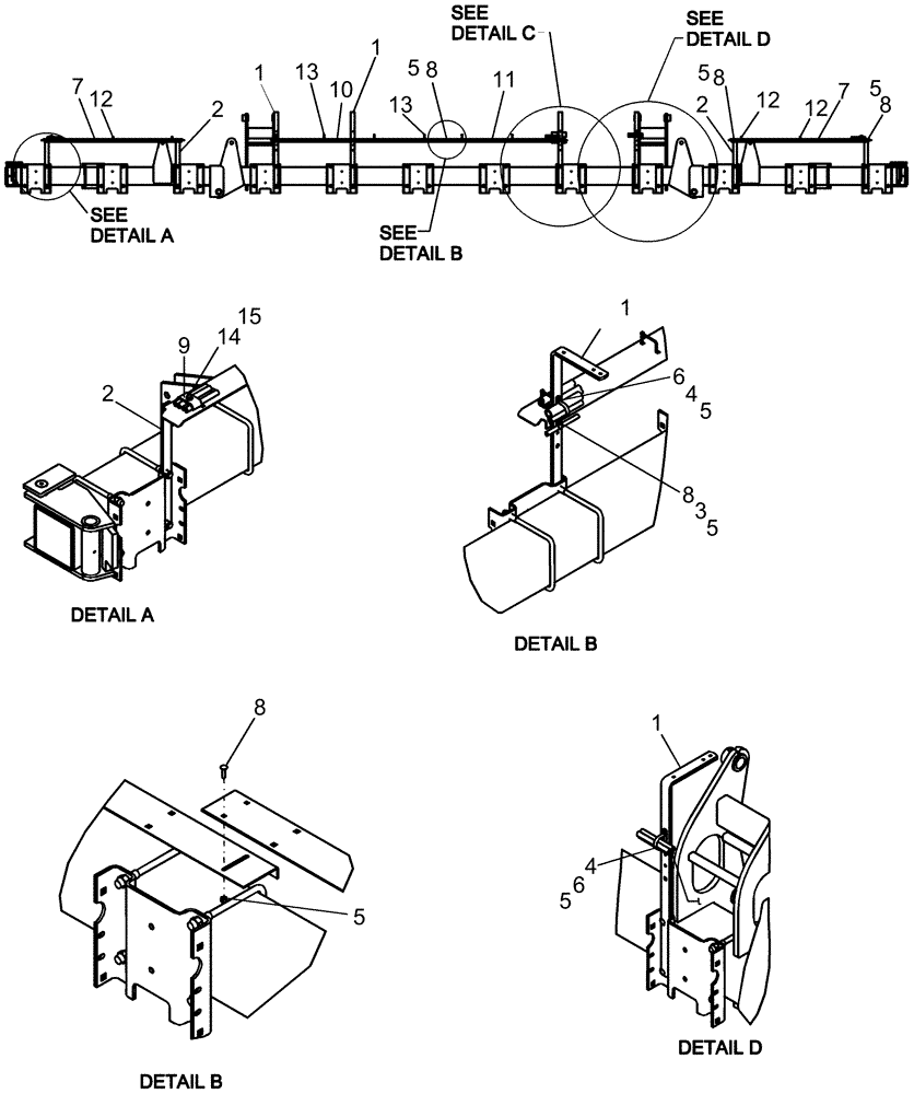 Схема запчастей Case IH 1240 - (35.310.01) - LAYOUT HYD HOSES ROUTING 12 ROW (35) - HYDRAULIC SYSTEMS