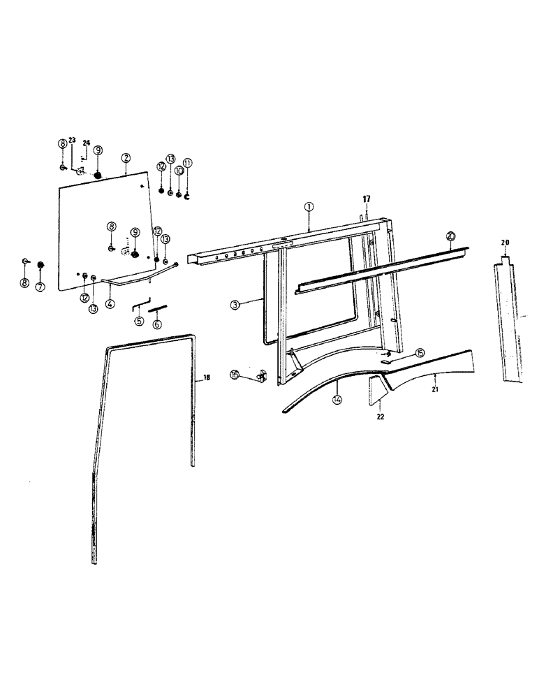 Схема запчастей Case IH 433 - (34) - COMPLETE SIDE PANEL RIGHT HAND (09) - CHASSIS