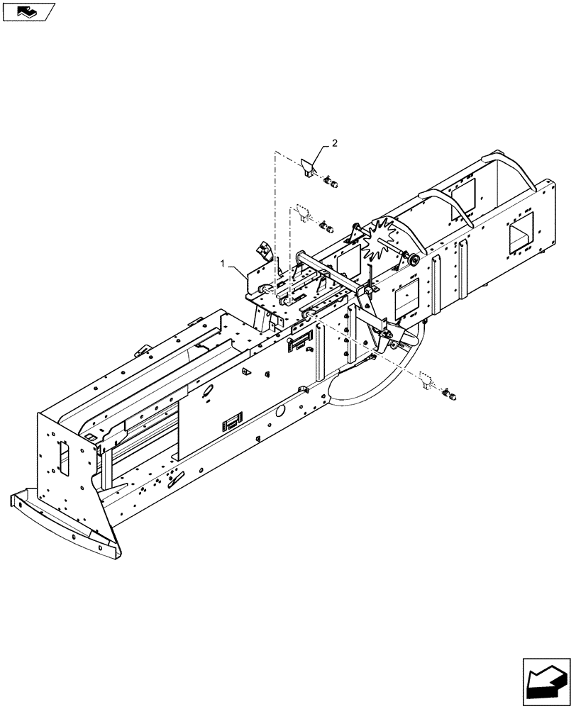 Схема запчастей Case IH SB551 - (39.100.01) - MAIN FRAME (39) - FRAMES AND BALLASTING