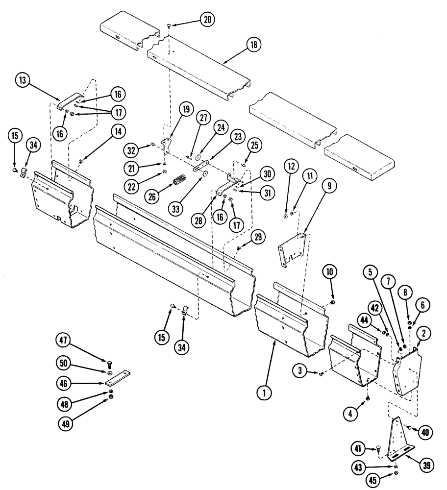 Схема запчастей Case IH 5300 - (9-106) - BROME SEED ATTACHMENT, HOPPER (09) - CHASSIS