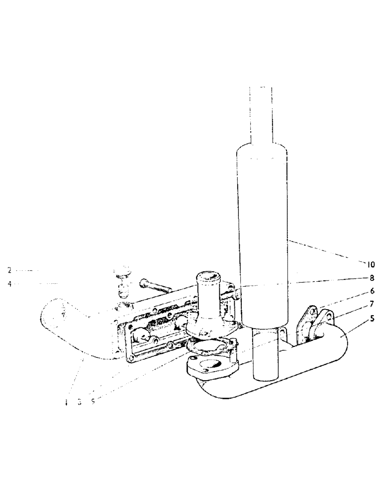 Схема запчастей Case IH 770B - (021) - MANIFOLDS AND EXHAUST (01) - ENGINE