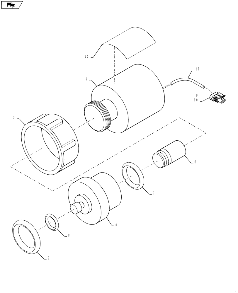 Схема запчастей Case IH 4420 - (12-042) - SOLENOID, AIM, ARAG 150P (06) - ELECTRICAL