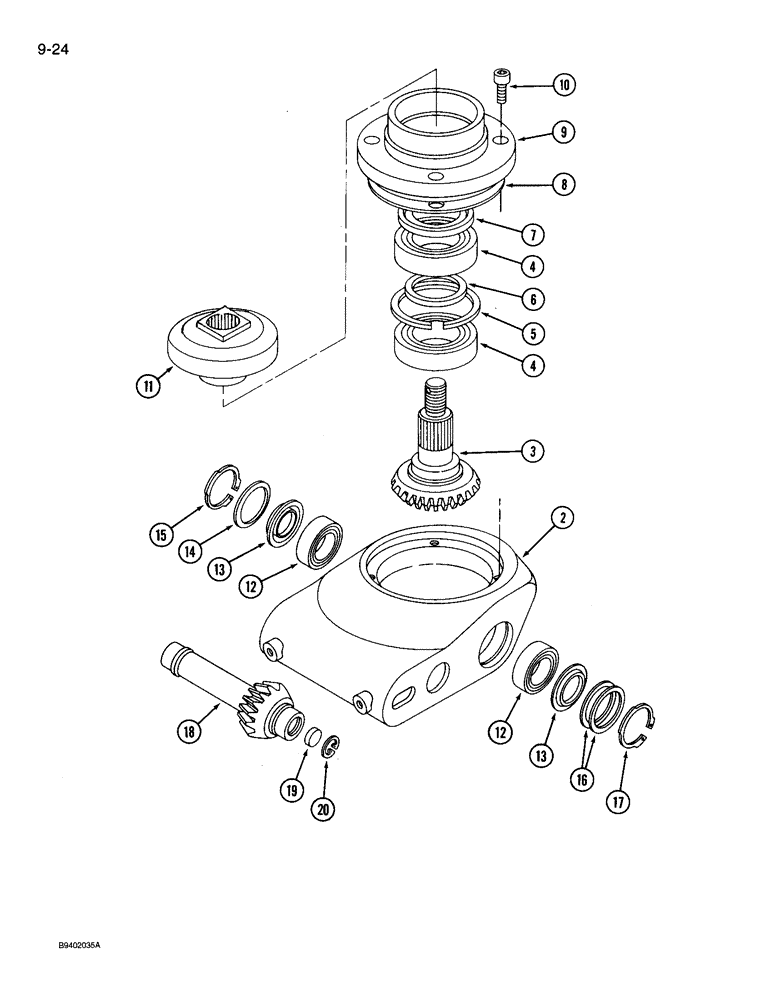 Схема запчастей Case IH 3204 - (9-24) - DISC DRIVE GEARBOX (09) - CHASSIS/ATTACHMENTS