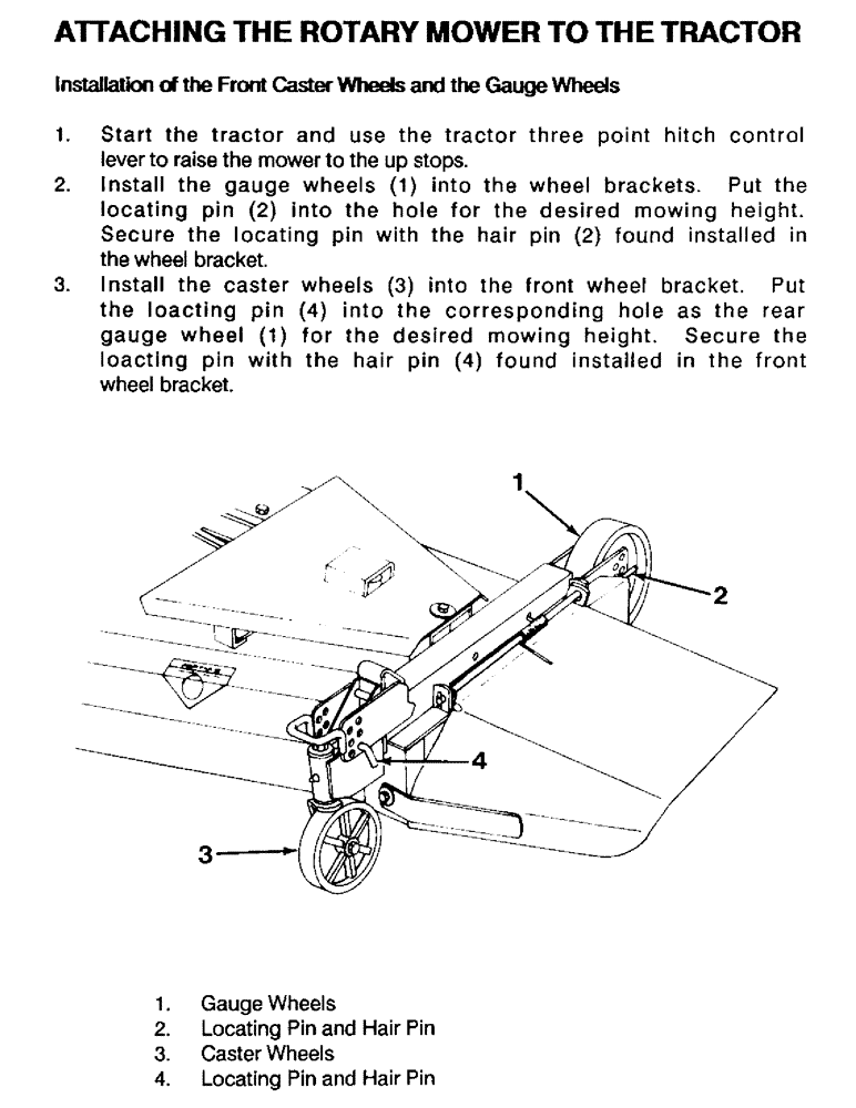 Схема запчастей Case IH 61MS - (14) - ATTACHING THE ROTARY MOWER TO THE TRACTOR 