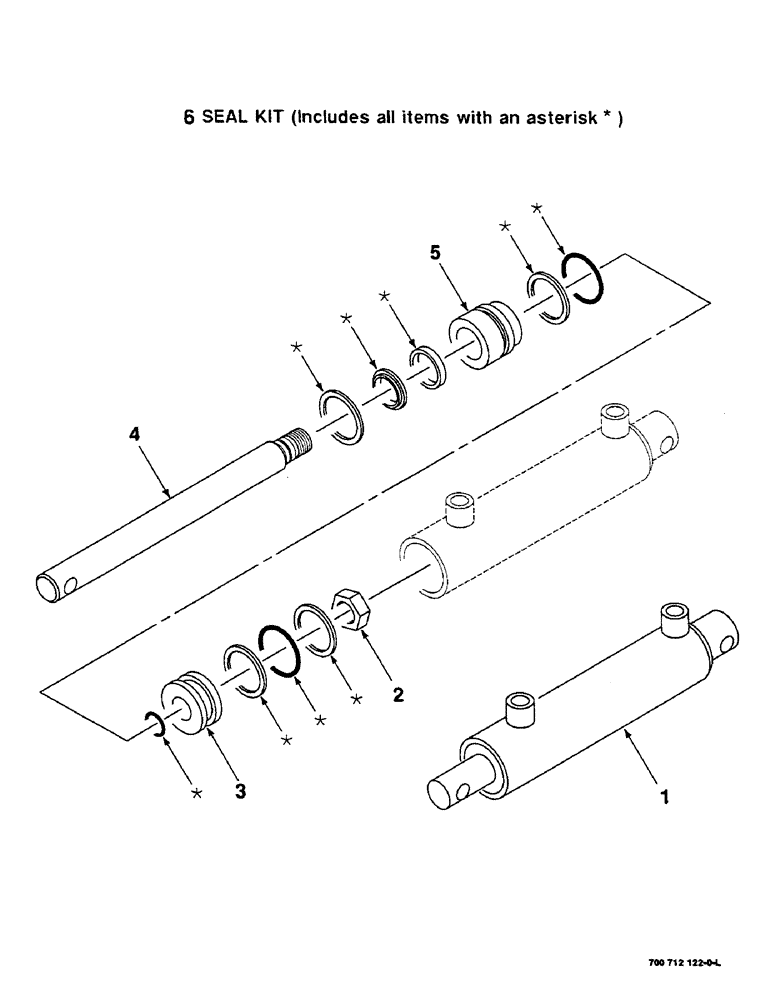 Схема запчастей Case IH 8585 - (8-06) - HYDRAULIC CYLINDER ASSEMBLY, PICKUP LIFT, 700712122 HYDRAULIC CYLINDER ASSEMBLY COMPLETE (07) - HYDRAULICS