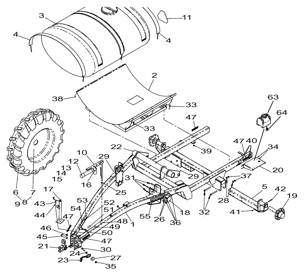 Схема запчастей Case IH 2800-16 - (39.100.01) - 2800-16 MAIN FRAME (09) - CHASSIS/ATTACHMENTS