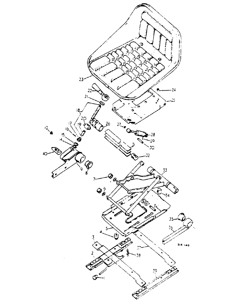 Схема запчастей Case IH 674 - (13-12) - BOSTROM SUSPENSION SEAT, DE-LUXE (05) - SUPERSTRUCTURE