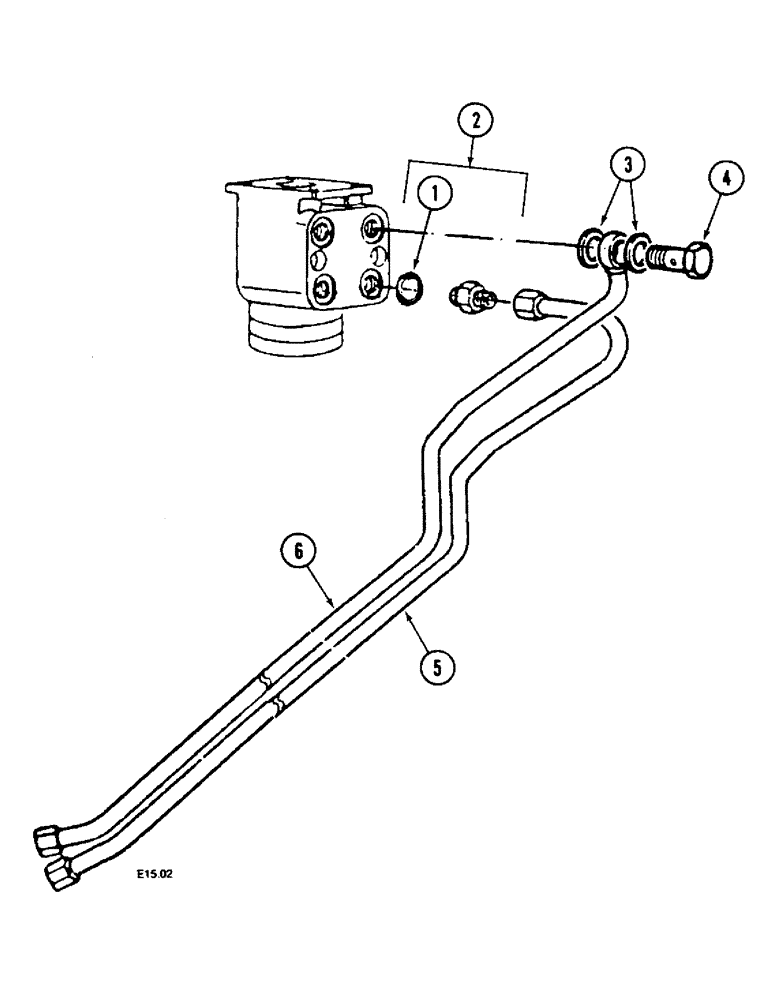 Схема запчастей Case IH 2150 - (5-10) - STEERING PIPES, VERSION WITH DOUBLE PUMP (05) - STEERING