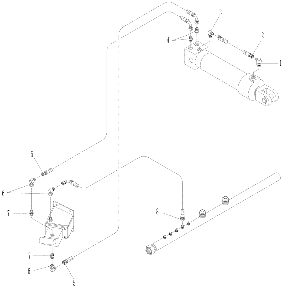 Схема запчастей Case IH A7000 - (B13.01[01]) - Hydraulic Circuit {Cabin Tilt} (07) - HYDRAULICS