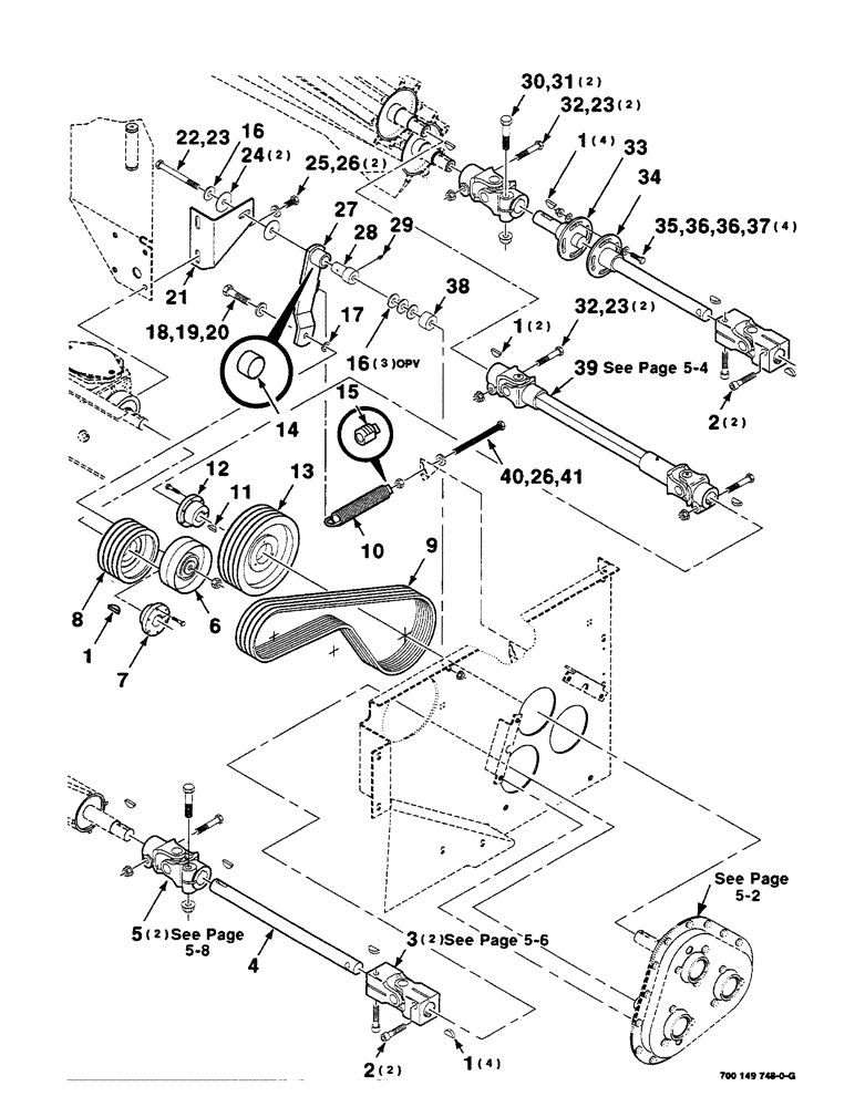 Схема запчастей Case IH DC515 - (2-16) - HAY CONDITIONER ASSEMBLY (09) - CHASSIS