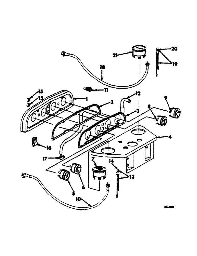 Схема запчастей Case IH 474 - (11-02) - INSTRUMENT PANEL AND GAUGES Instruments