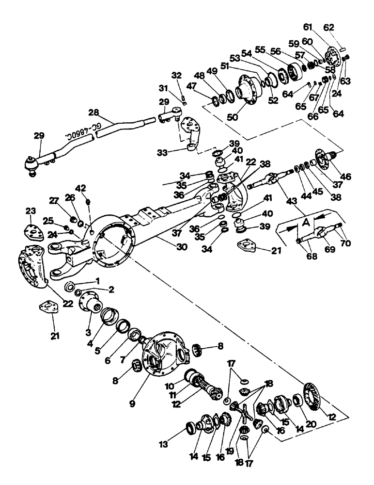 Схема запчастей Case IH 744 - (2C04) - FRONT AXLE APL-3052 (04) - Drive Train