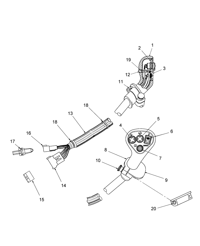 Схема запчастей Case IH WDX1202S - (10.16[02.2]) - MFH HANDLE CONTROLLER (10) - OPERATORS PLATFORM/CAB