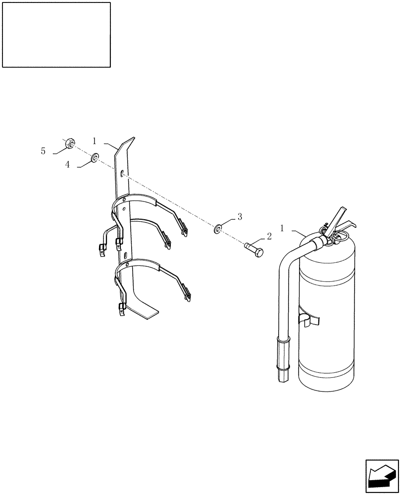 Схема запчастей Case IH AFX8010 - (E.50.B.90[2]) - FIRE EXTINGUISHER - NA E - Body and Structure