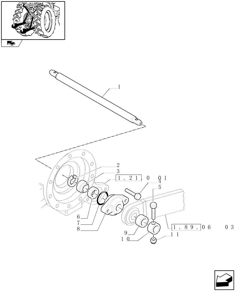 Схема запчастей Case IH FARMALL 105N - (1.89.6[02]) - IMPLEMENT CARRIER (09) - IMPLEMENT LIFT