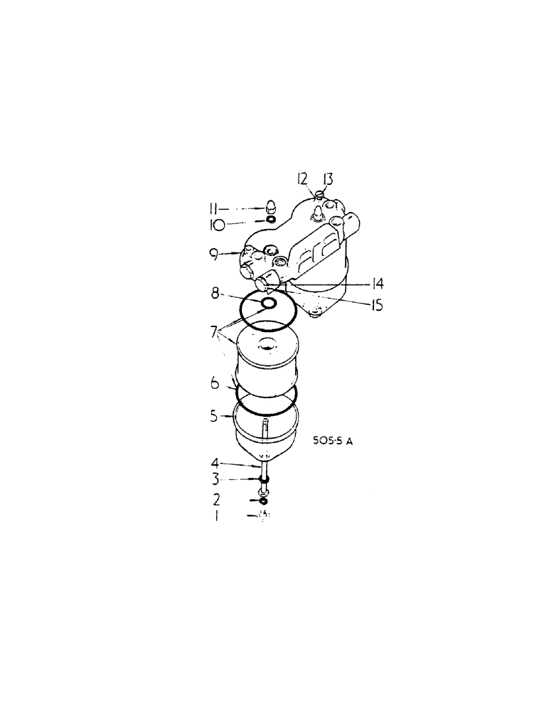 Схема запчастей Case IH 784 - (12-38[A]) - POWER, FUEL FILTER, TWO STAGE, ENGINE SERIAL NO. 120520 AND BELOW Power