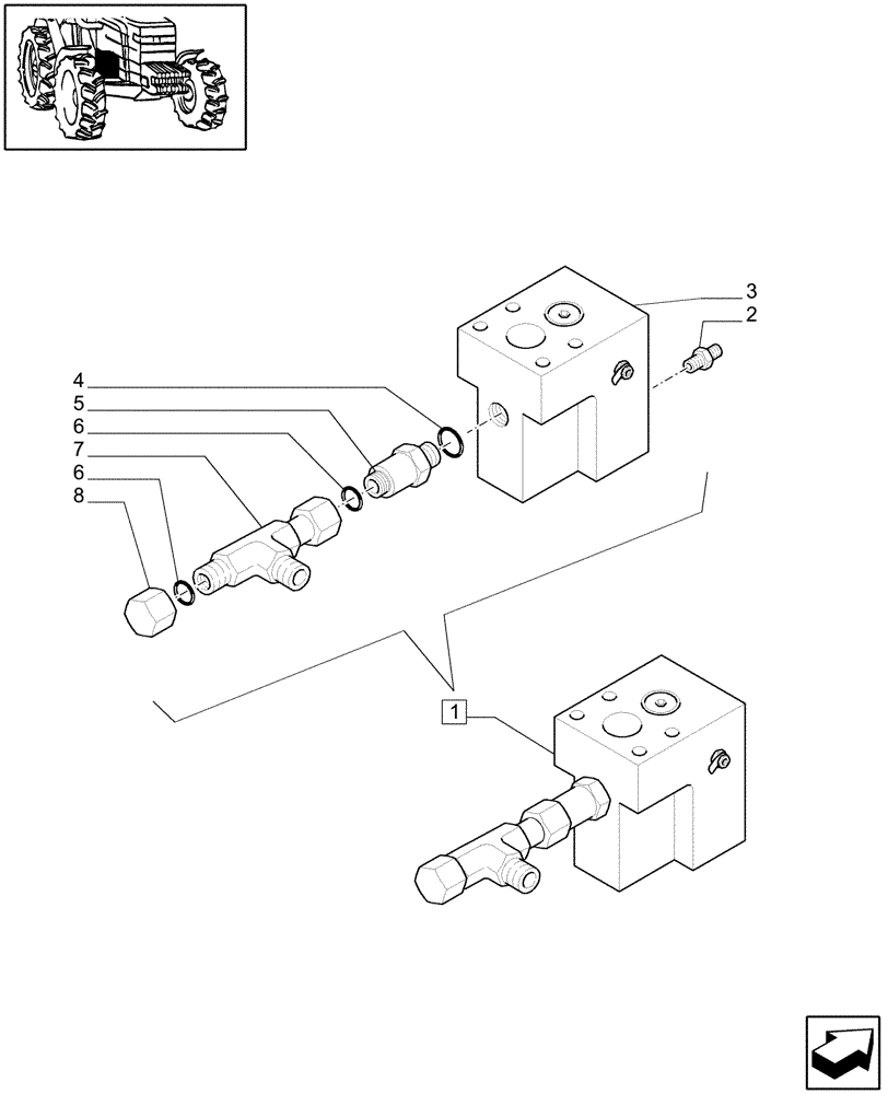 Схема запчастей Case IH MXM190 - (1.32.8/04B) - (VAR.481) 150 L/MIN PUMP CCLS W/EDC - VALVE - BREAKDOWN (03) - TRANSMISSION