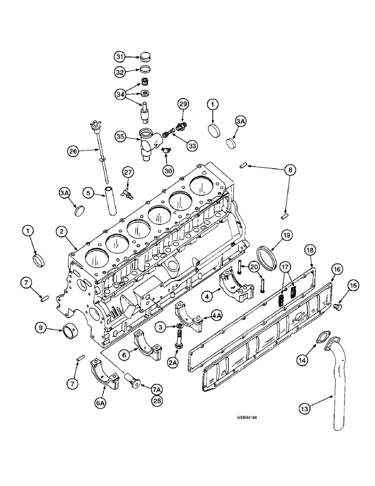 Схема запчастей Case IH D-236 - (4-02) - CRANKCASE AND RELATED PARTS 