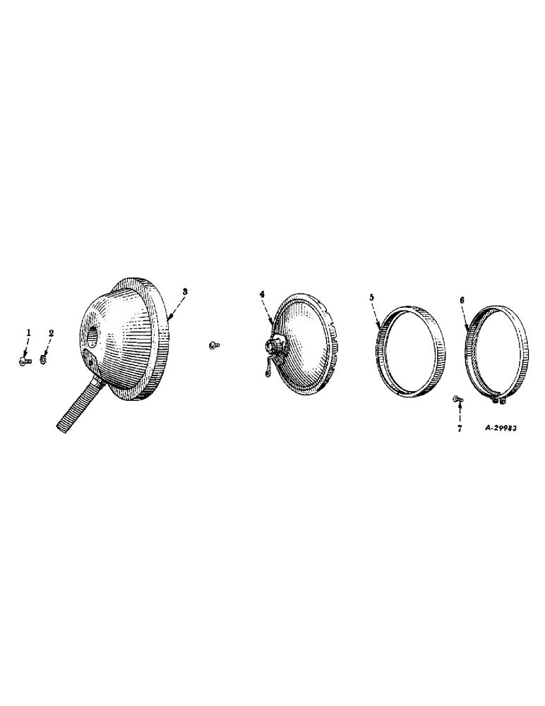 Схема запчастей Case IH FARMALL H - (067) - ELECTRICAL SYSTEM, HEADLIGHTS OR REAR LIGHTS, SEALED BEAM (06) - ELECTRICAL SYSTEMS