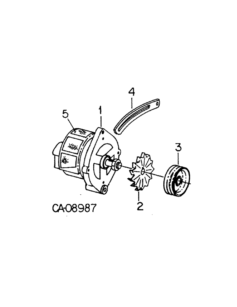 Схема запчастей Case IH 1460 - (08-20[A]) - ELECTRICAL, ALTERNATOR GENERATOR MOUNTING, MOTOROLA 90 AMP ALTERNATOR (06) - ELECTRICAL