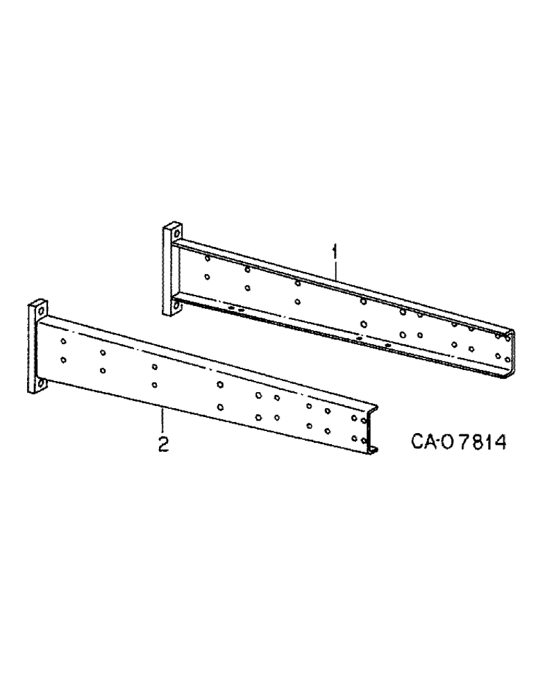 Схема запчастей Case IH 5488 - (09-01) - FRAME, FRONT FRAME CHANNELS, TWO WHEEL DRIVE TRACTORS (12) - FRAME