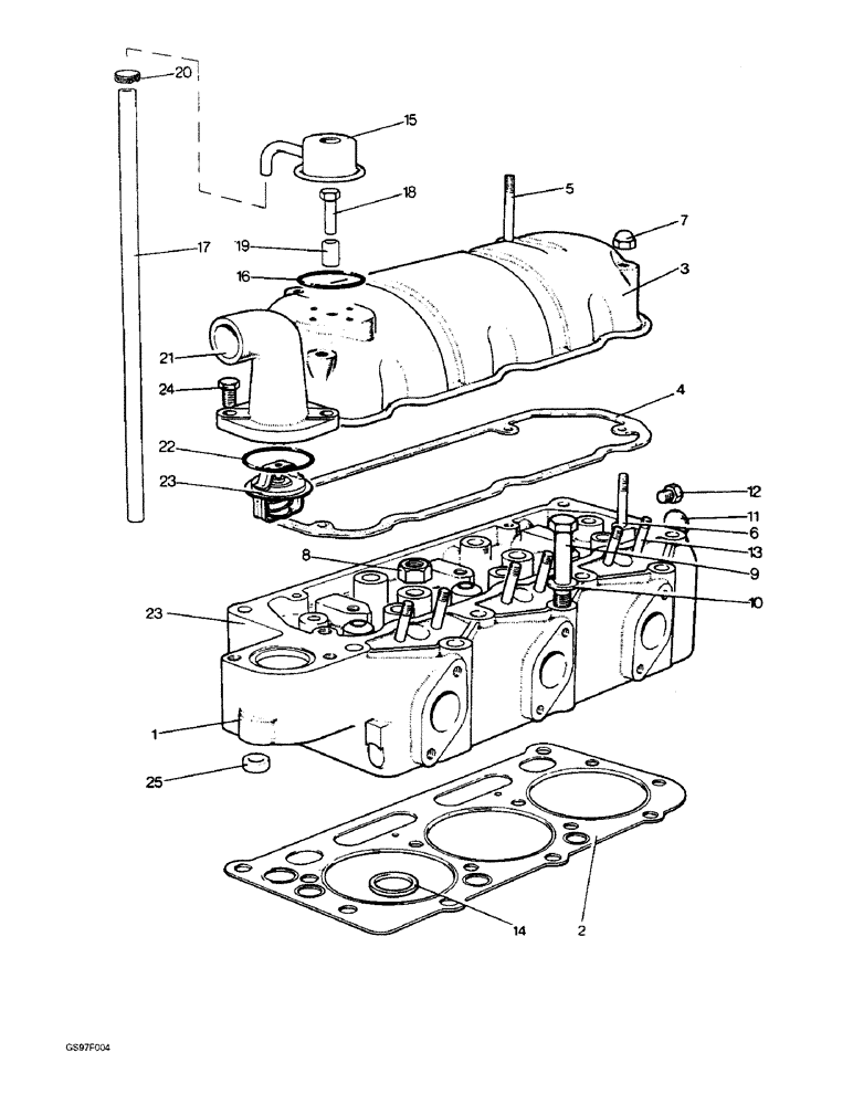 Схема запчастей Case IH 885 - (2-12) - CYLINDER HEAD (02) - ENGINE