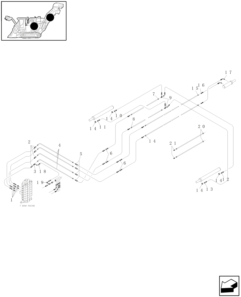 Схема запчастей Case IH A4000 - (B06.13[01]) - HYDRAULIC CIRCUIT (ELEVATOR LIFT & BIN FLAP CYLINDERS) Hydraulic Components & Circuits