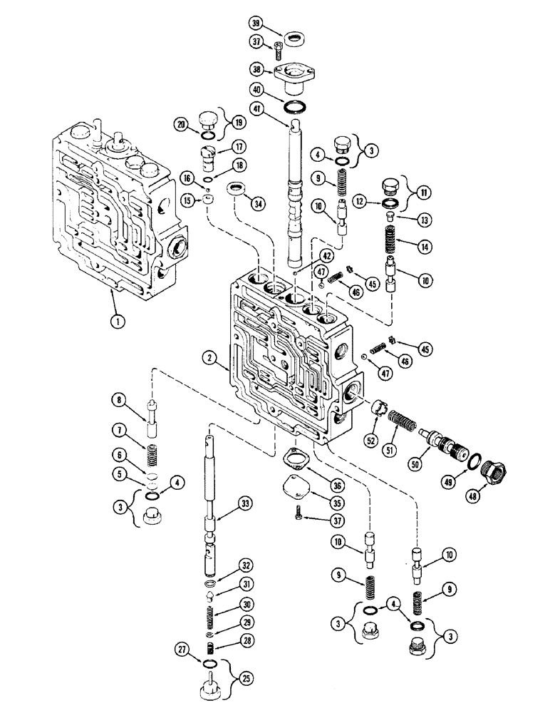 Схема запчастей Case IH 1370 - (286) - A148160 CONTROL VALVE ASSEMBLY, FIRST USED TRANSMISSION SERIAL NUMBER 10060419 (06) - POWER TRAIN