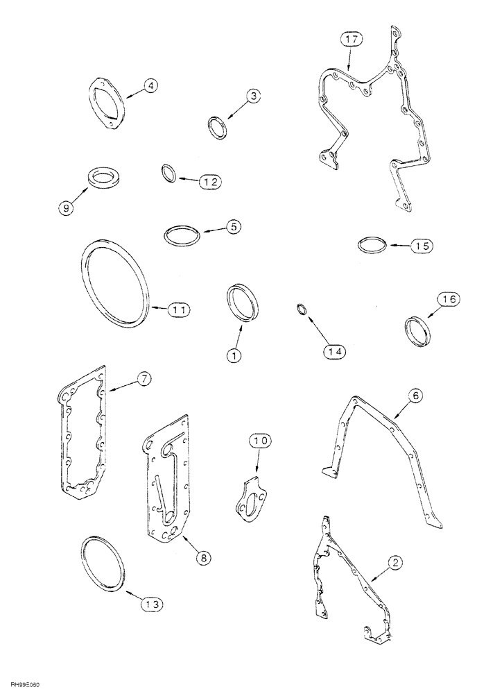 Схема запчастей Case IH 8920 - (2-064) - CYLINDER BLOCK GASKET KIT, 6T-830 EMISSIONS CERTIFIED ENGINE (02) - ENGINE