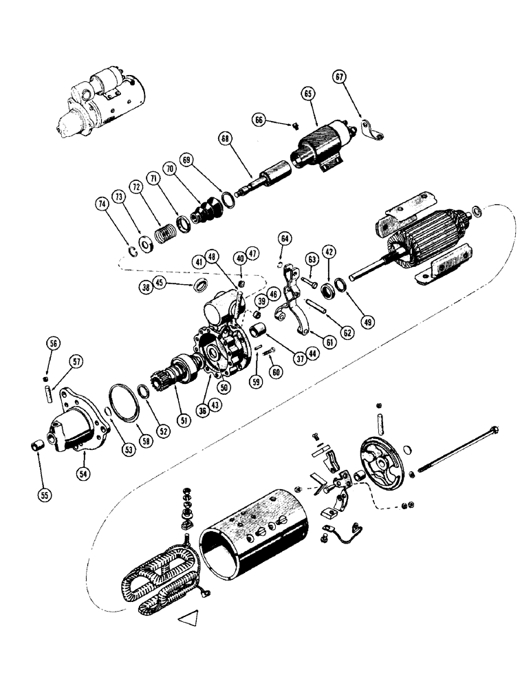 Схема запчастей Case IH 930-SERIES - (065A) - A23688 AND A34855 STARTER, (401) DIESEL ENGINE (04) - ELECTRICAL SYSTEMS