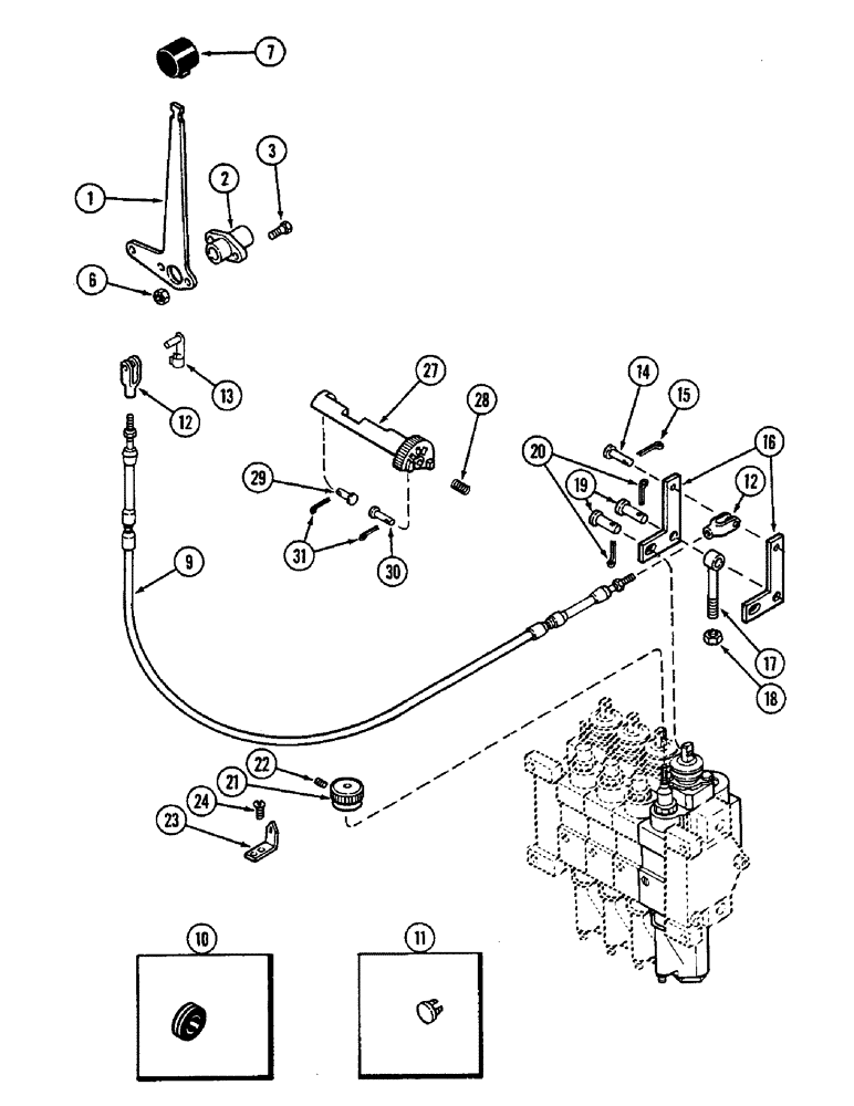 Схема запчастей Case IH 2290 - (8-424) - REMOTE HYDRAULICS, REMOTE ATTACHMENT, NUMBER 4 CIRCUIT, WITH LOCKOUT QUADRANT (08) - HYDRAULICS