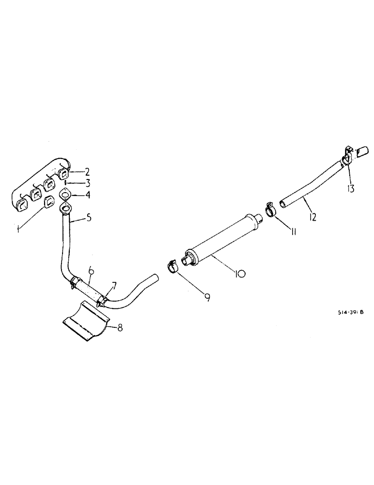 Схема запчастей Case IH 884 - (12-07) - UNDERSLUNG EXHAUST Power