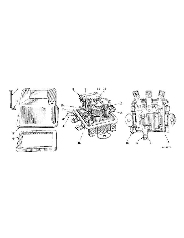 Схема запчастей Case IH FARMALL MD - (153) - ELECTRICAL SYSTEM, CARBURETED AND DIESEL ENGINES, VOLTAGE REGULATOR, DELCO REMY (06) - ELECTRICAL SYSTEMS