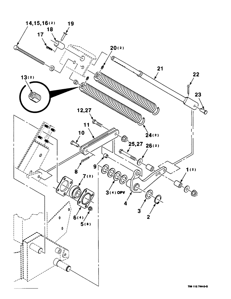 Схема запчастей Case IH 8590 - (3-08) - PICKUP FLOTATION ASSEMBLY Pickup