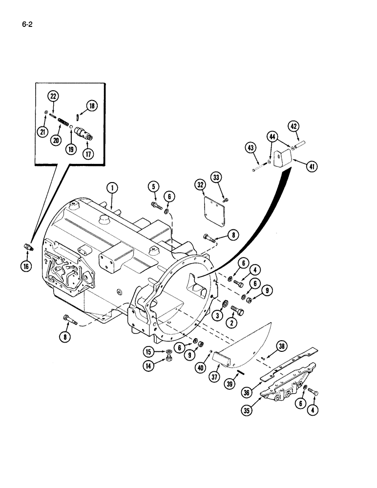 Схема запчастей Case IH 3594 - (6-002) - TORQUE TUBE (06) - POWER TRAIN