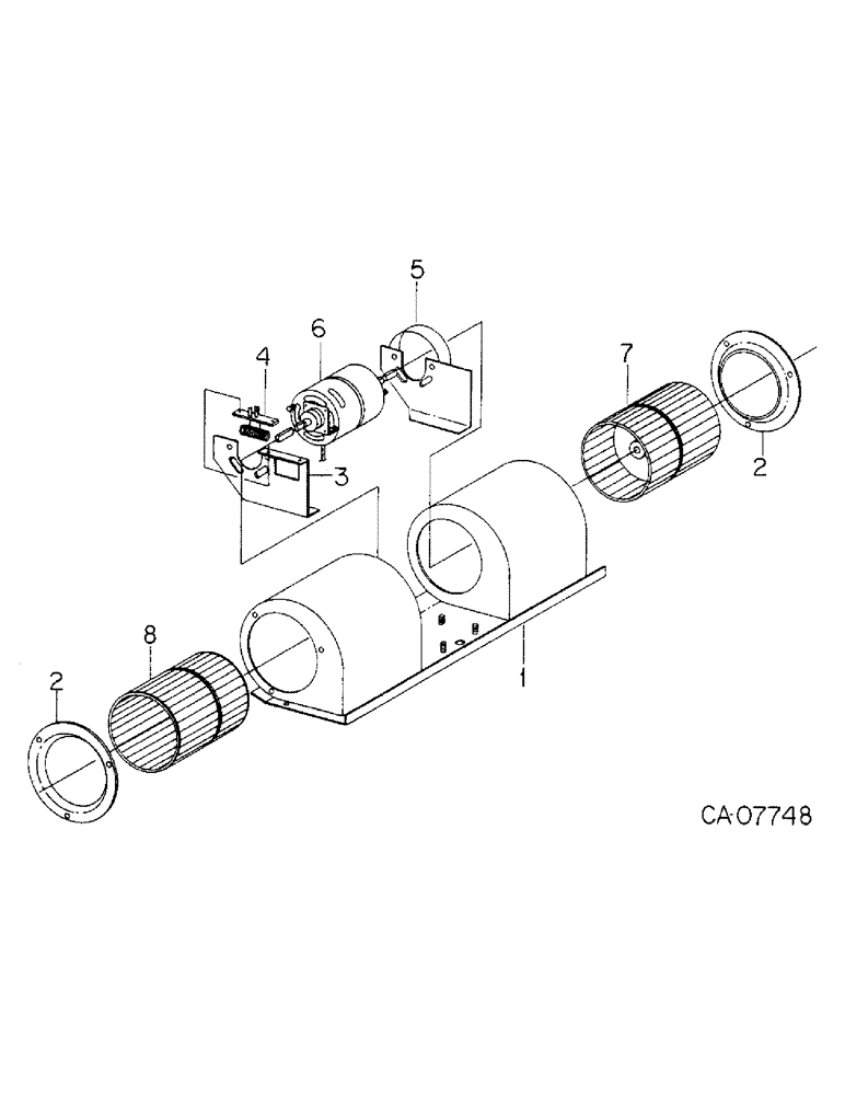 Схема запчастей Case IH 3388 - (13-33) - SUPERSTRUCTURE, BLOWER ASSEMBLY, CAB WITH SERIAL NO. 107807 AND ABOVE (05) - SUPERSTRUCTURE