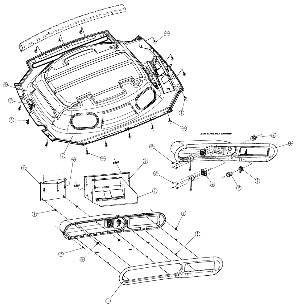 Схема запчастей Case IH SPX3320 - (01-002) - DELUXE HEADLINER, PACKAGE Cab Interior