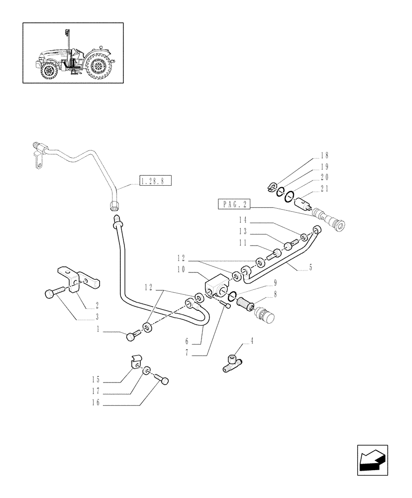 Схема запчастей Case IH JX1095N - (1.28.8/01[01]) - (VAR.271) HI-LO - GEAR LUBRICATION SYSTEM, OIL FILTER, CONNECTIONS AND PIPES (03) - TRANSMISSION