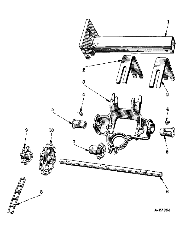 Схема запчастей Case IH 1-401 - (AE-5) - HOPPER FRAME AND BRACKET, RIGHT 